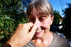 Grab at the nose